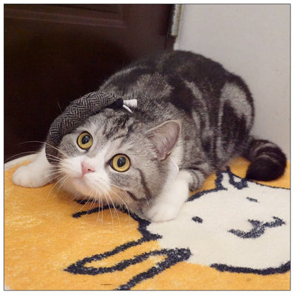Chapéu Engraçado Para Gatos de Estimação, Boina, Gravata Borboleta, Fantasia de Banho, Gângster Bonito, Adereço de Foto, Fantasia de Halloween Para Animais de Estimação