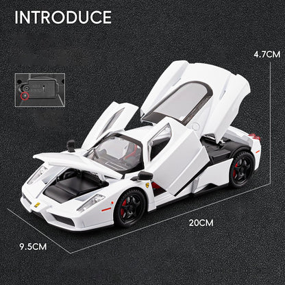 1:24 Carro Esportivo Enzo de Liga Leve Modelo de Carro em Escala Diecast Metal Miniatura Modelo de Carro Som?Luz Brinquedo Infantil Veículos Presentes
