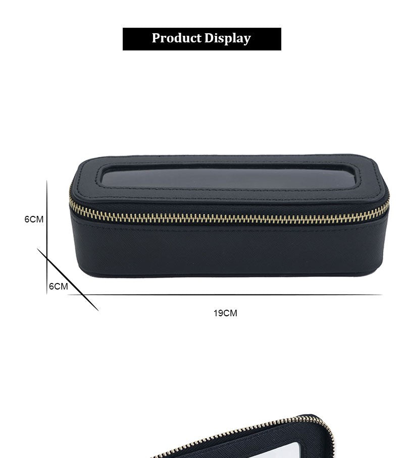 Free Custom Name Genuine Leather Travel Cosmetic Bag Set Colorful Classic Saffiano Portable Wash Bag for Women