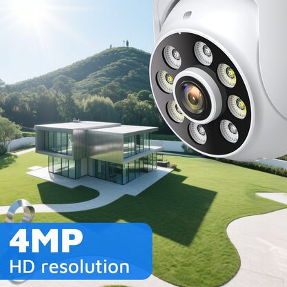 4MP 2K PTZ Wifi Camera ICsee HD Outdoor Surveillance Camera IP66 Waterproof Night Vision Human Detection Alert Home Security CAM