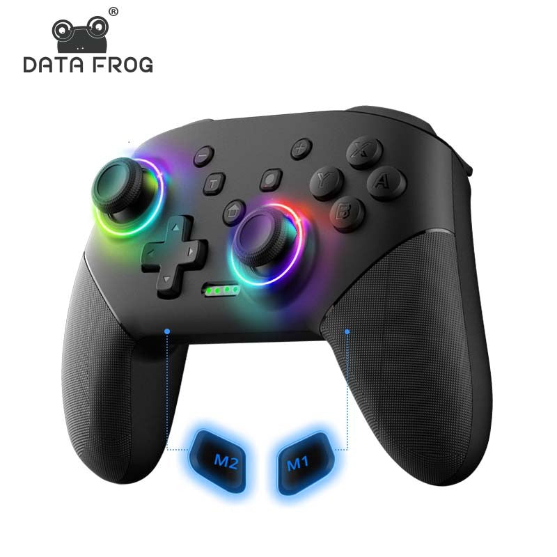 DATA FROG Wireless Controller For Switch OLED/Lite Console Pro Gamepad with 1000Mah Battery Programmable Turbo Function