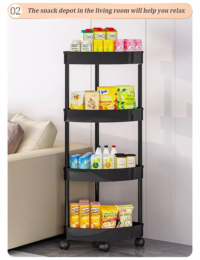 Carrinho de Armazenamento para Banheiro com Rodas, Rack de Armazenamento para Cozinha, Sala de Estar, Alta Capacidade de Carga, Acessórios para Casa