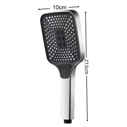 1.5/2M Stainless Steel Shower Hose Black/Silver Long Bathroom Shower Water Hose Extension Plumbing Pipe Showerhead Tube