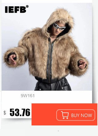 IEFB Short PU Leather Coat Men's Spring Summer Loose Turn-down Collar Coat Korean Style Trend Male Jacket Casual Top 9C5013