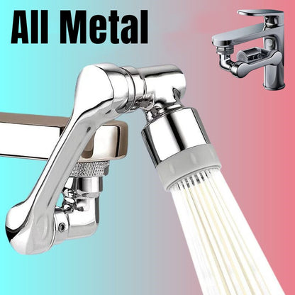 Metal 1440° Water Tap Nozzle Kitchen Sink Faucet Extenders 2 Modes Universal Bathroom Tap Bubbler Adapter Saving Aerator