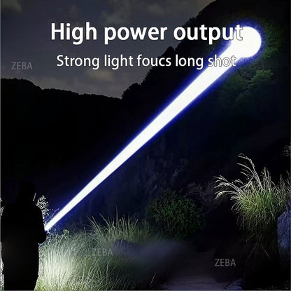 Ultra Powerful Windproof Fire Starting Flashlight Rechargeable High Power Torch Focused Light Source Can Light A Flame Lantern