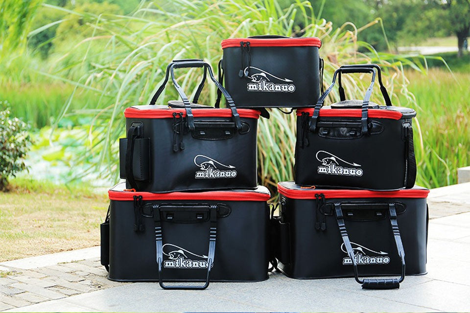 WALK FISH Bolsa de Pesca Espessa Dobrável de EVA Balde de Pesca Portátil Caixa de Peixe Vivo Armazenamento ao Ar Livre Bolsa Impermeável para Acampamento e Caminhada