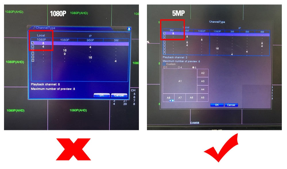 5MP Wired CCTV Analog Security Camera Outside Street Waterproof AHD Dome Video Surveillance Camera BNC XMEYE 4K 5MP AHD DVR View