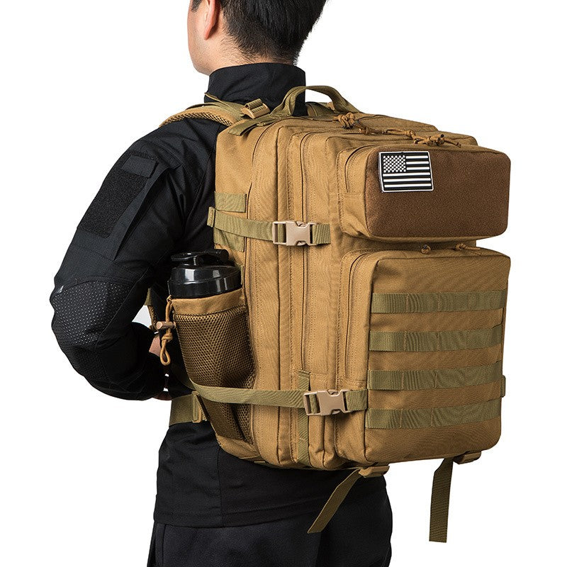 Mochila Tática 45L survival Bag Hunting MOLLE Backpack GYM Para Homens EDC Outdoor Hiking Rucksack com Suporte para Garrafa