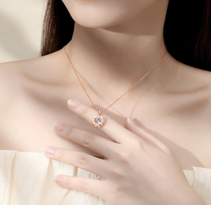 Colar Feminino de Moissanite Prata para Mulheres Correntes Festa Noiva Joia Fina Colar de Prata 925
