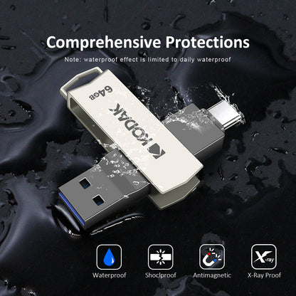 Pen Drive Kodak K273 USB 3.1 OTG 64 GB USB3.1 Gen 1 Tipo C Pen Drive 64G USB-C Cartão de Memória 64gb Alta Velocidade