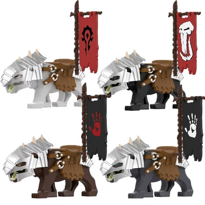 Blocos de Montar Zoológico Medieval Acessórios de Personagens Montarias Animais Cervos Elefantes Camelos Lobos Cavalos de Guerra Tijolos Brinquedos Presentes K080