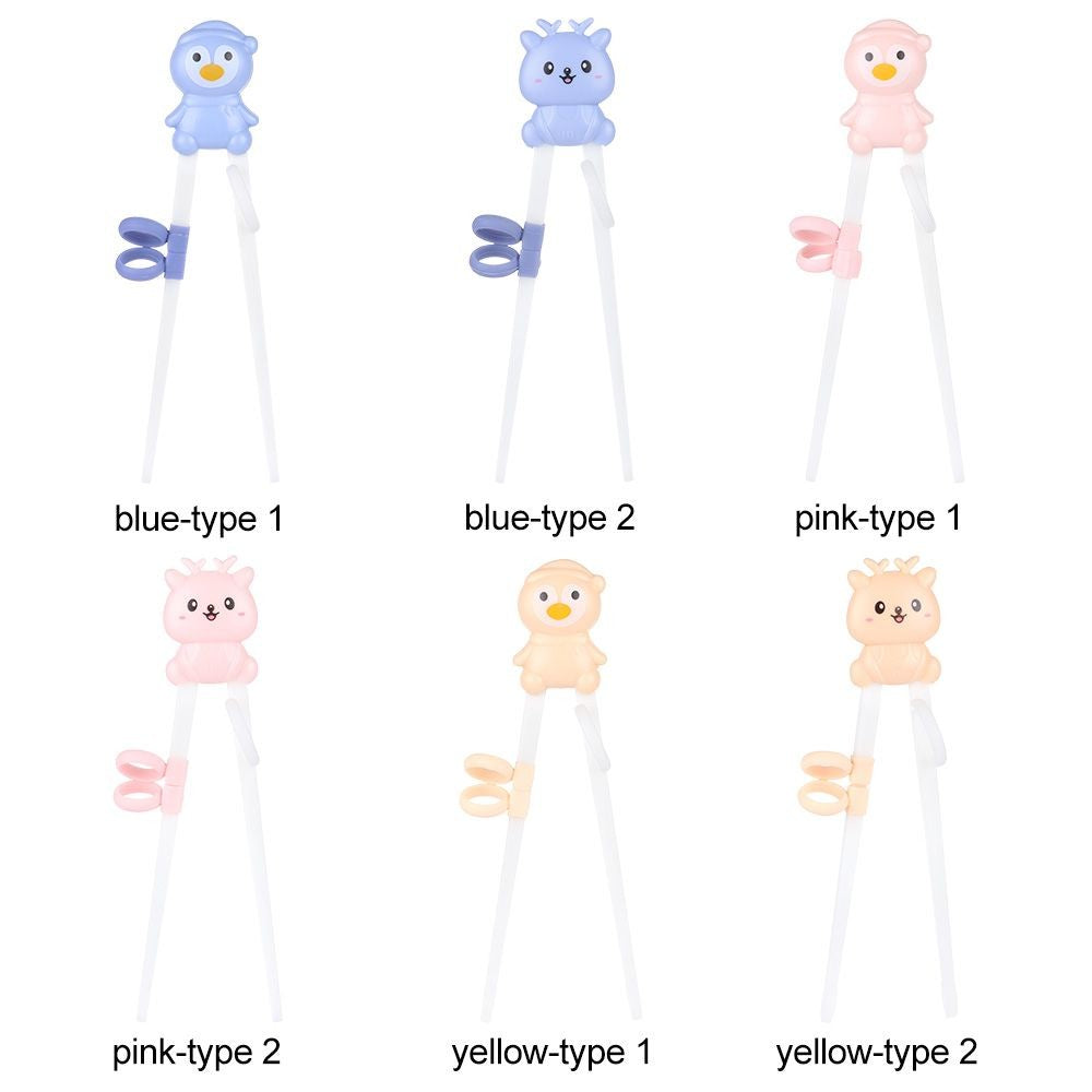 1 Pair Cartoon Chopsticks Children Eating Training Chopsticks Learn Chopsticks Correct Usage Baby Practice Chopstick