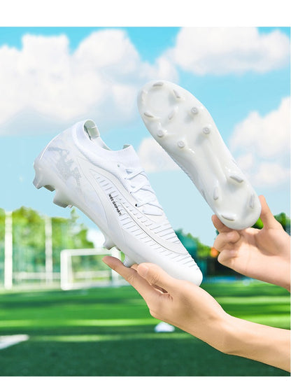 New Men's Soccer Shoes High-Top Soccer Cleats Outdoor Breathable Athletic Professional Spikes Youth Boys Football Shoes Unisex