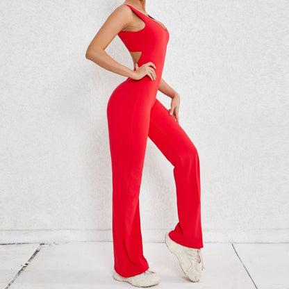 Sexy Back V Yoga Jumpsuit Women Women Sports Jumpsuit Fitness Rompers Training Yoga Suit Sportswear Stretch Workout Bodysuits
