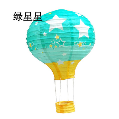 1pc Ceremony Holiday Party Folding Paper Lantern Hot Air Balloon Shape 30/40cm Pink Blue For Kids Baptism Birthday Wedding Decor