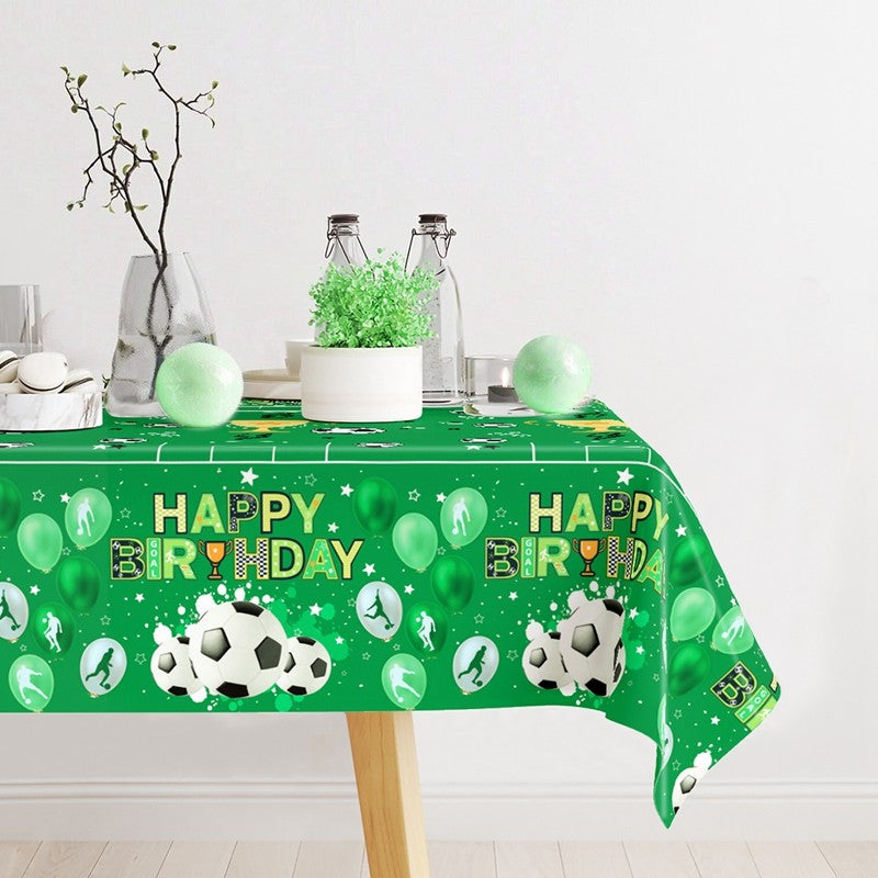 Football Theme Tablecloths Football Birthday Party Decorations Football Rectangular Plastic Table Cover for Game Day Parties