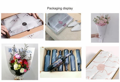 100pcs Customized Size Brand Logo Printed Eco Tissue Packaging Paper for Shoes Clothes Jewelry Wrapping Paper 17g