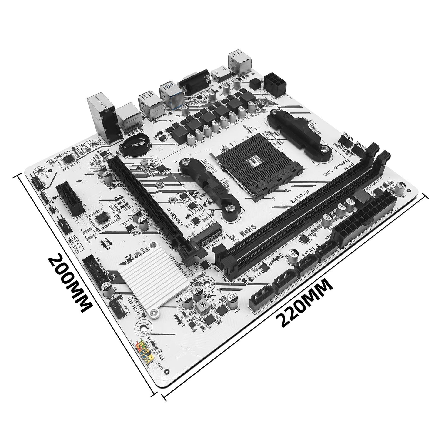 Kit Placa-mãe ZSUS B450 com Ryzen R5 5600 Memória DDR4 1*16GB 3200MHz Placa-mãe AM4 M.2 NVME