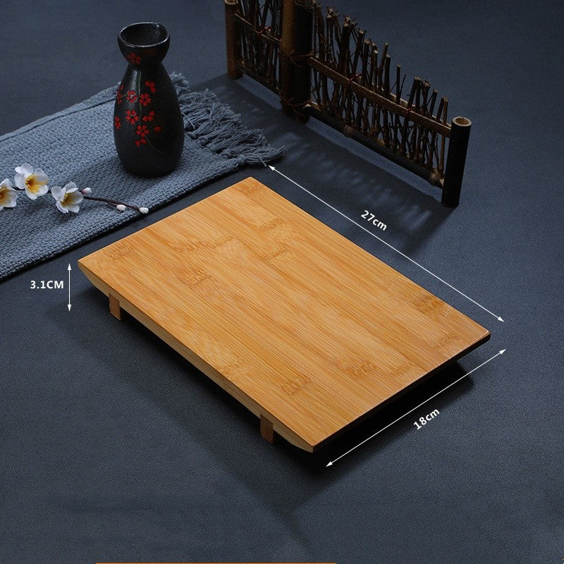 Bamboo Sushi Board boat plate Rectangular Platform Cooking Sashimi basin Japanese Korean Cuisine Tableware Serving Plate Tray