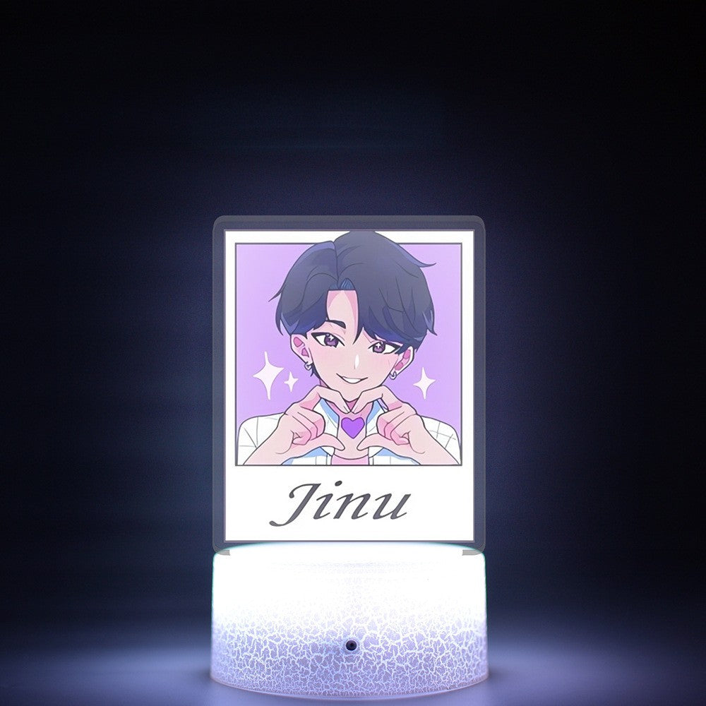 KPop K-POP Demon Hunters Kawaii Zoe Rumi Mira Saja Boys Superstar Monochrome Light Remote Control 16 Color Light Night Light