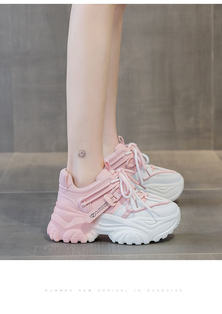 Women's Shoes Casual Shoes Spring Sneakers Platform Woman-shoes Tennis Female Fashion Thick Sole 2024 Roses Trainers Increased I