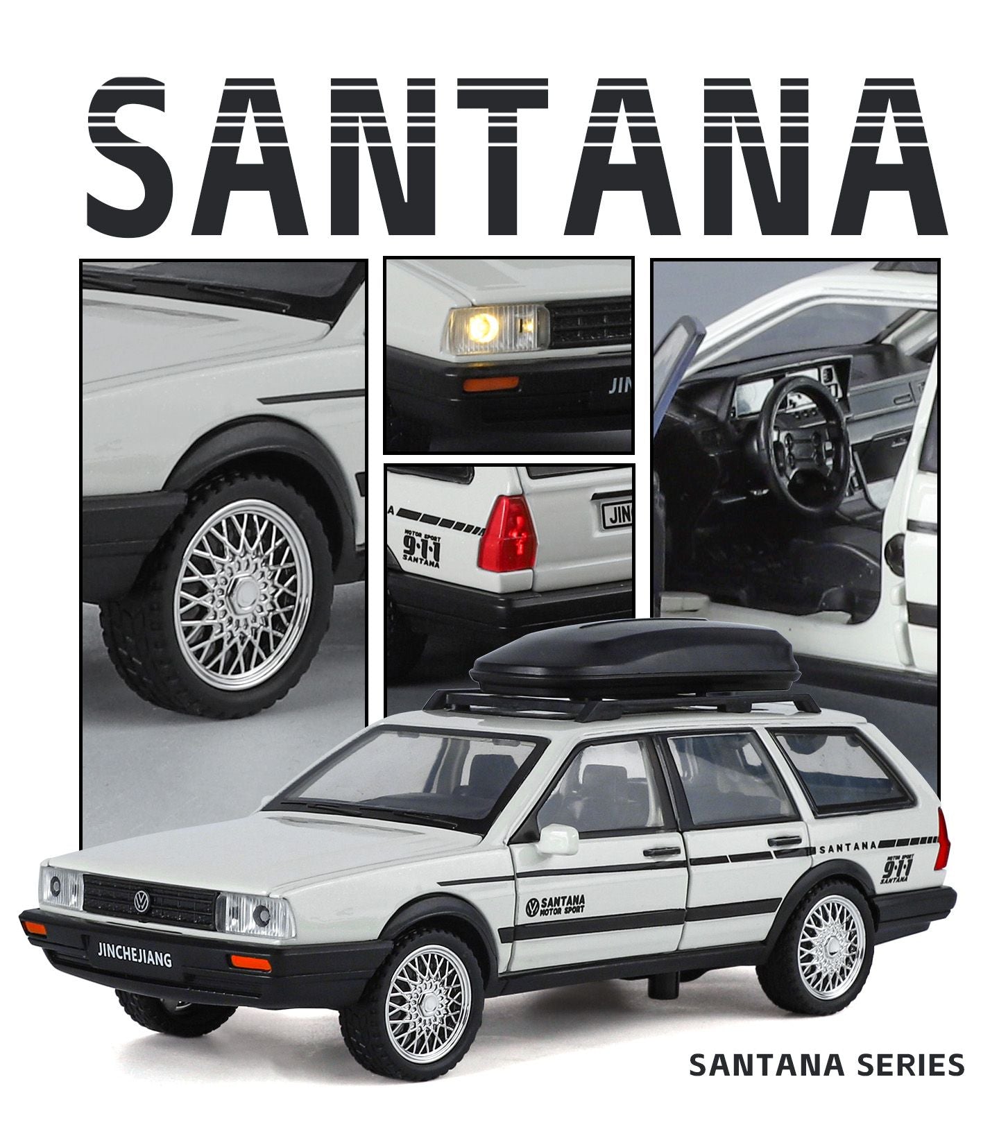 1:32 VolksWagenwerk Santana Wagon Liga de Metal Fundido Modelo de Carro Clássico Puxar Para Trás Brinquedo Infantil Carros Miniatura Enfeites Presentes