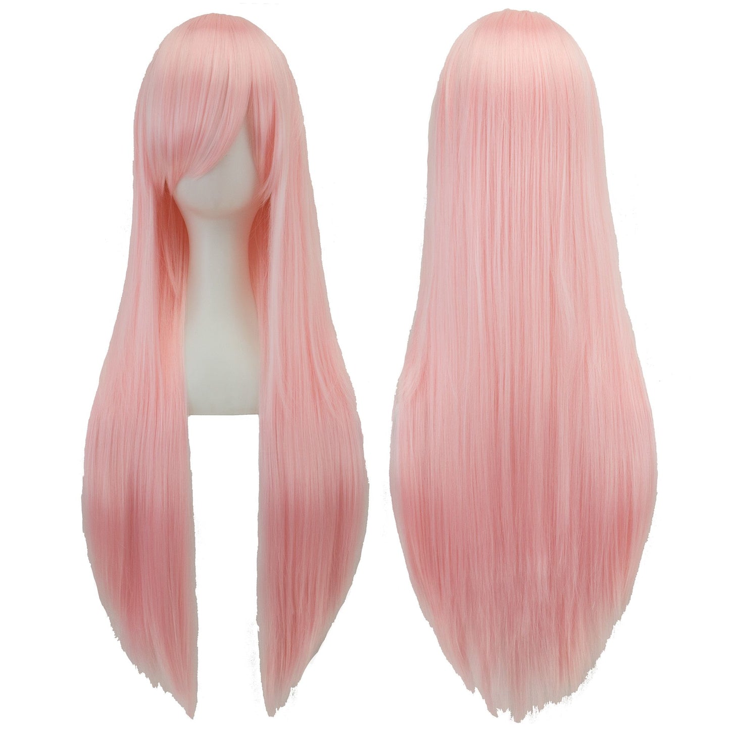 Soowee 80cm Cabelo Sintético Comprido Branco Roxo Perucas Cosplay Festa Preto Cabelo Liso Peruca Postiça para Mulheres