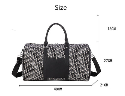 Women's Travel Totes Gym Bag Duffle Sports Fitness Business Casual Luggage Canvas Letter Handbag Outdoor Shoulder Weekend Bag
