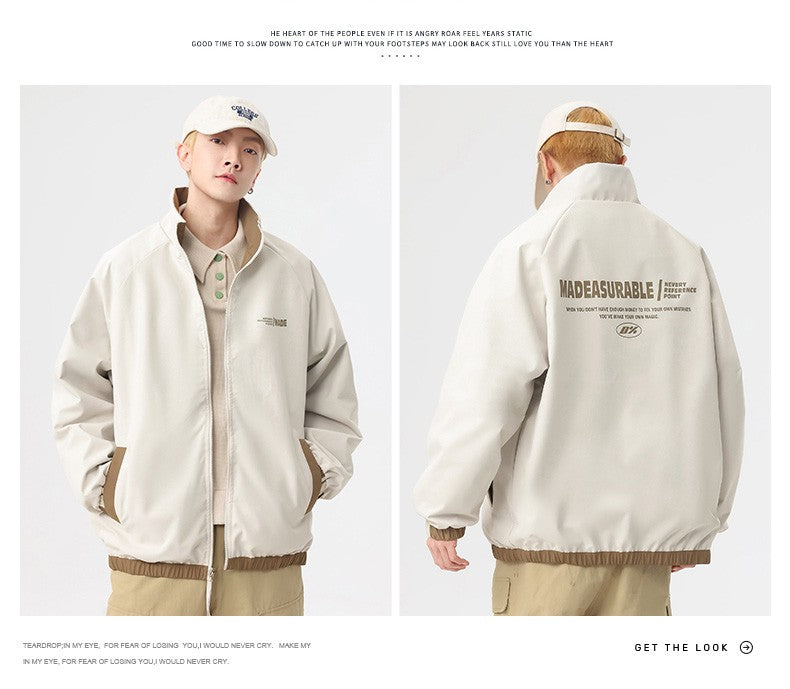 New Jacket Two-sided Long Sleeve Outdoor Men Coats Women Reversible Windproof Coats Splashproof Double-Sided Jackets Couple Top