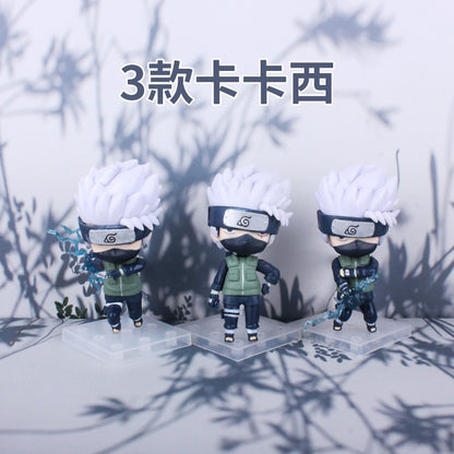 11cm 3 Peças/Conjunto Naruto Anime Bonecos de Ação Uchiha Itachi Kakashi Brinquedos de Desenho Animado Itachi Akatsuki Enfeite Colecionável Para Presente de Adultos