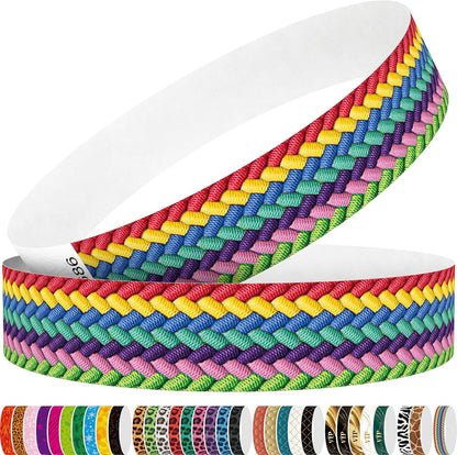 Red Flame 250pcs Tyvek Wristbands Colored Paper Event Wrist Bands Party Games Competitions Guest Gifts