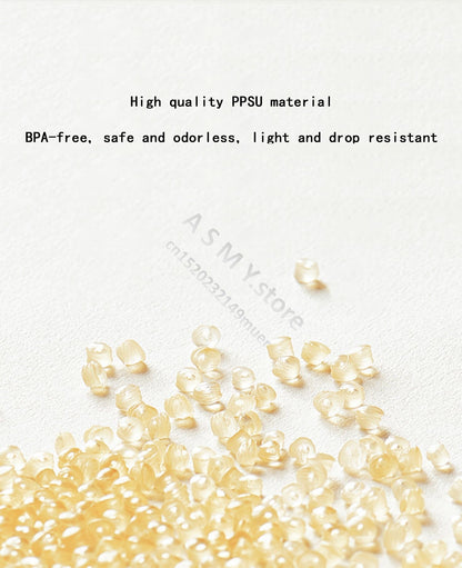 Oberni 240ml/300ml newborn PPSU baby bottle, large wide-bore easy to clean, wear a handle, baby more convenient to drink milk