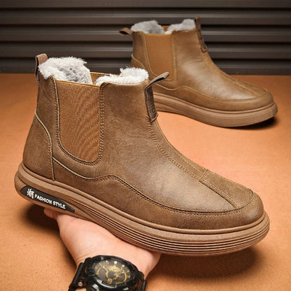 Men's Winter Boots and Cold-proof Boots 2025 Men's Winter High-quality Warm High-top Cotton Shoes Outdoor Thick-soled Snow Boots