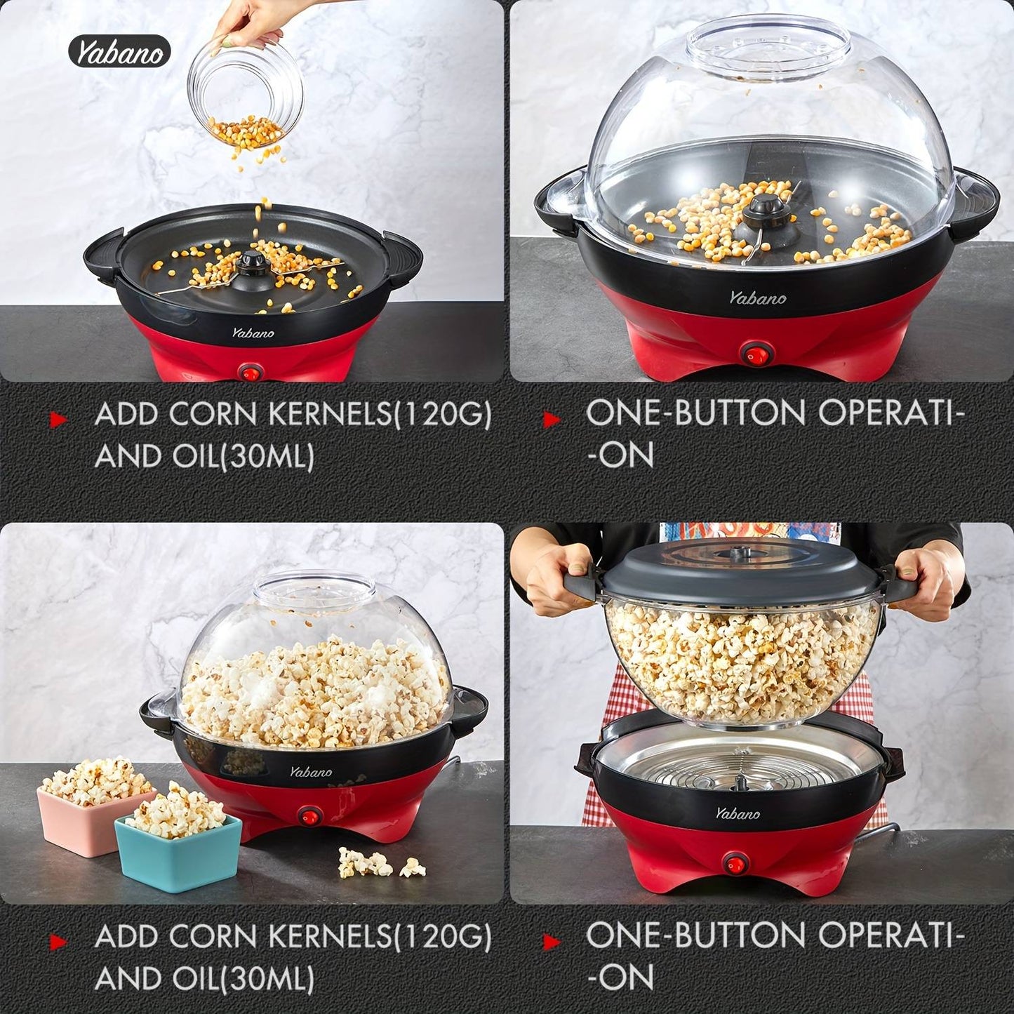electric stirring plate Popcorn Maker Machine Nonstick Quick Heat Technology cool touch plate stirring handles??? ????? ??????