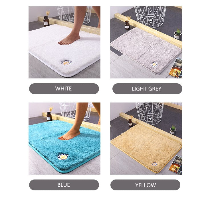 Bathroom Rug Super Absorbent Soft Microfiber Shaggy Bath Mat Non-Slip Machine Washable Bath Rug