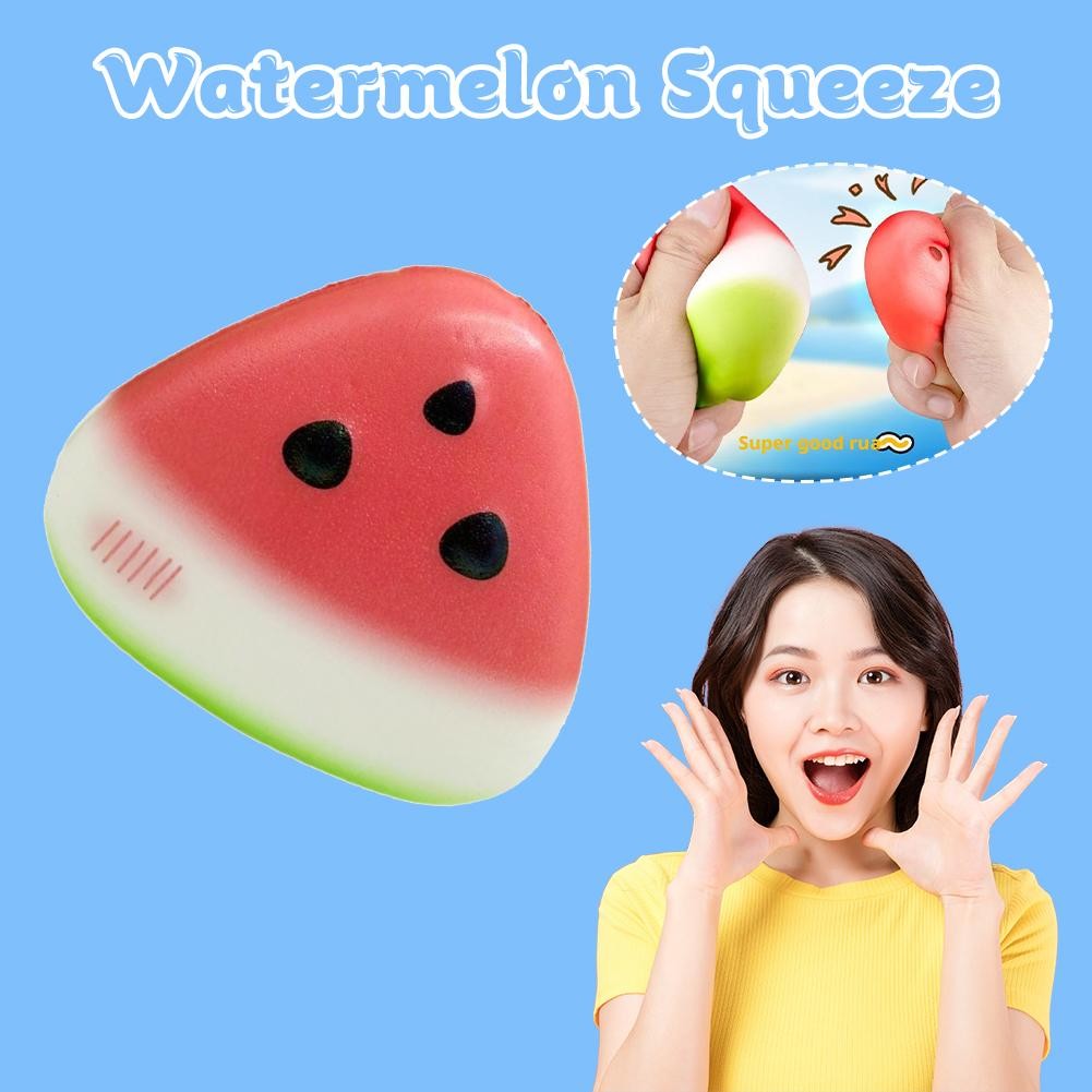 2026 New Squishy Watermelon Fidget Toy Stress Reliever Funny Pressure Reducer Prop Anti-Stress Slow Rising Fruit Pinch Squeeze
