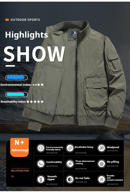 Cotton Flight Jackets for Men Spring and Autumn New Loose Oversized Men's Clothing Baseball Jacket Coats