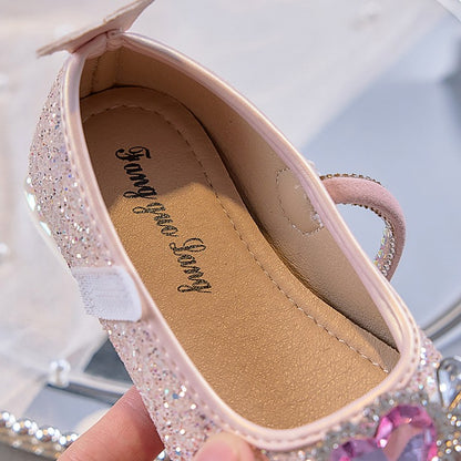 Fashion Elegant Soft Sole Anti-slippery Versatile Dress Leather Shoe for Party Autumn New Children Princess Shoes for Girls