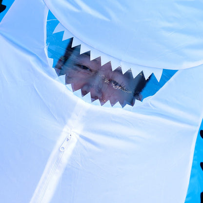 Cute and Unique Standing Shark Shaped Inflatable Suit Funny Ballet Inflatable Suit Suitable for Halloween Christmas Play Props