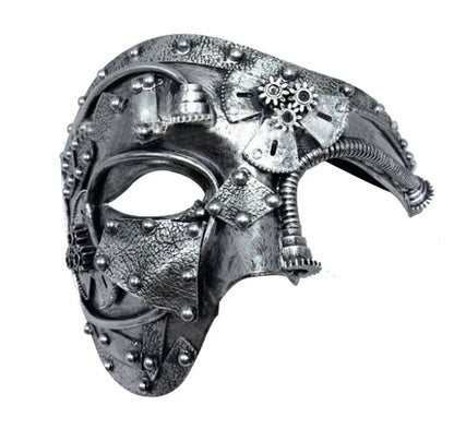 Steampunk Mask, Masquerade Role-Playing Mask, Halloween Gear Vintage Mechanical Style Mask