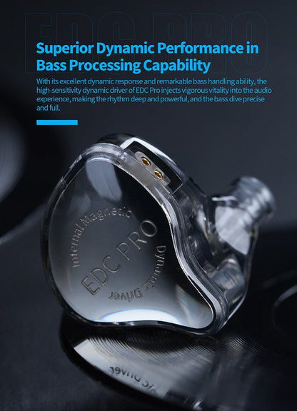 KZ EDC PRO IEM Earphones HIFI Bass In-ear Wired Headphones Dynamic Driver Monitor Earbuds with Detachable Audio Cable KZ EDX PRO