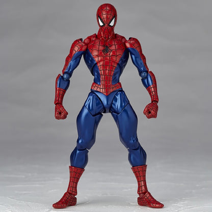 Revoltech Spiderman Figura Amazing Yamaguchi No.002 Homem-Aranha Boneco de Ação Modelo de Coleção Peter Parker Figuras Articuladas Brinquedos