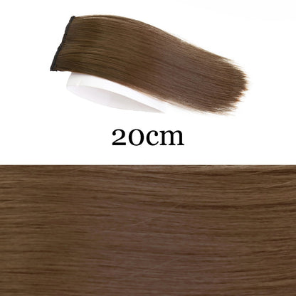 MERISI HAIR Apliques de Cabelo Sintético Liso Invisível com 2 Presilhas, Aumento de Volume, Extensões de Cabelo, Cobertura Lateral Superior