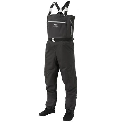 BASSDASH Stockingfoot Masculina Leve e Respirável, Macacão de Peito com Meias, Camuflado Preto para Pesca com Mosca e Caça FW11