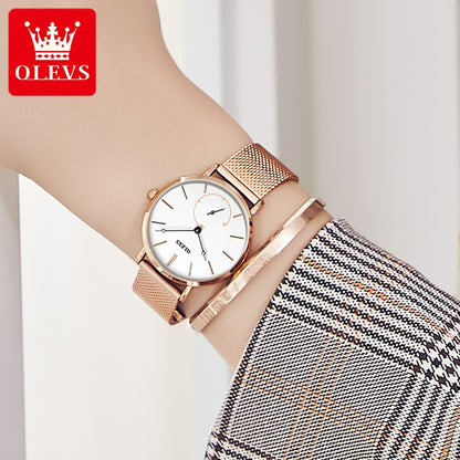 OLEVS Milanese Steel Band Quartz Women's Watch 5190