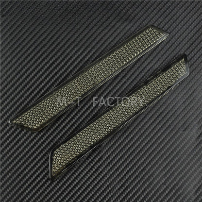 Motorcycle 2PCS Hard Saddlebag Smoke Guard Latch Covers Reflector For Harley Touring Road King Road Street Glide FLT 2014-2018
