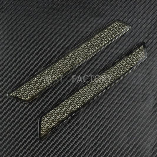 Motorcycle 2PCS Hard Saddlebag Smoke Guard Latch Covers Reflector For Harley Touring Road King Road Street Glide FLT 2014-2018