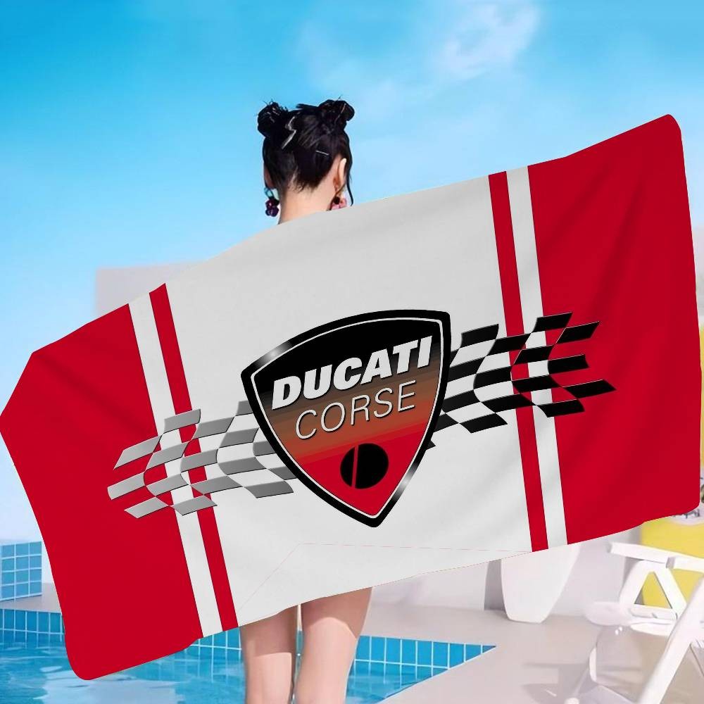 Ducati Motorcycle LOGO Beach Towel For Kids Personalized Bath Towel Pool Towel Vacation Gift Picnic Towel Party Gift
