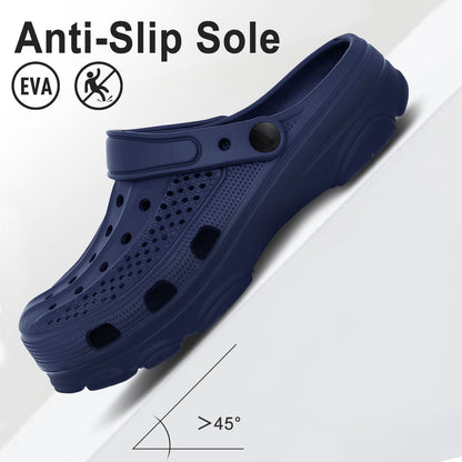 Smile Pop Summer Men Sandals Fashion Men Clogs Slippers Outdoor Non-slip Home Holes Sandals Soft Breathable Couple Sandals